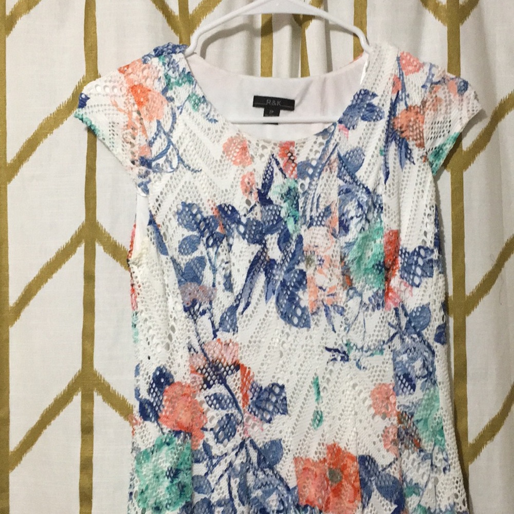 Colorful fit and flare dress